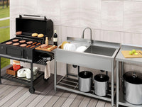 Garvee Freestanding Stainless Steel Utility Sink with Single Bowl for Kitchen, Garage and Laundry